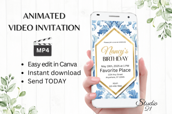 Classic Digital Birthday Party Invite: Effortless Animated Invitations
