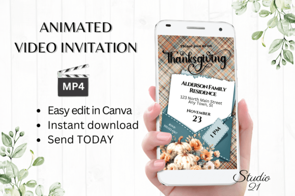 Create a Memorable Feast with an Animated Thanksgiving Invitation