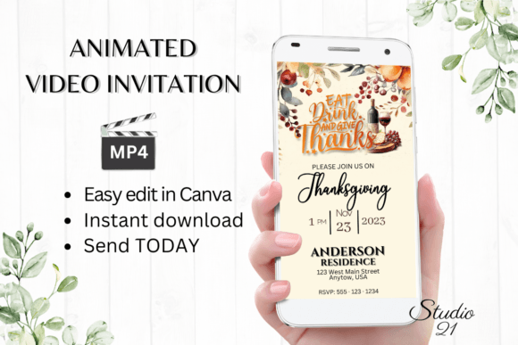 Digital Thanksgiving Invitation: Effortless Holiday Updates