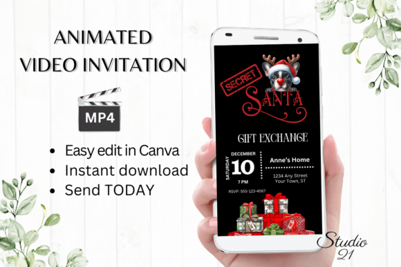 Elevate Your Holiday Party with a Digital Secret Santa Invitation