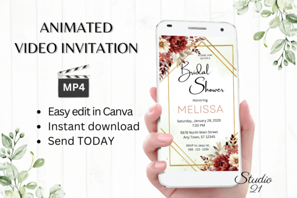Fall Bridal Shower Invite W4154: Your Digital Celebration Starter