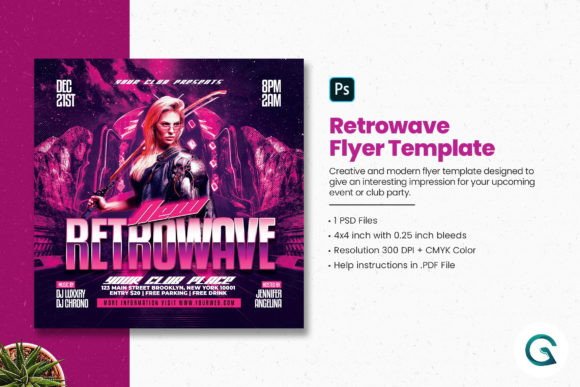 Retrowave Flyer: Capture Neon Nights and Digital Dreams