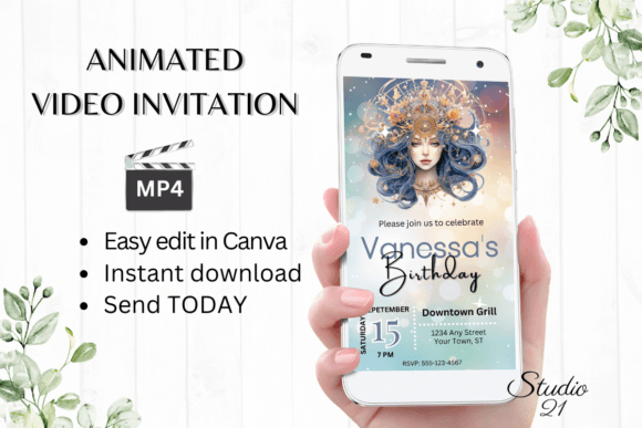 Virgo Zodiac Birthday Invitation: Effortless Digital Design
