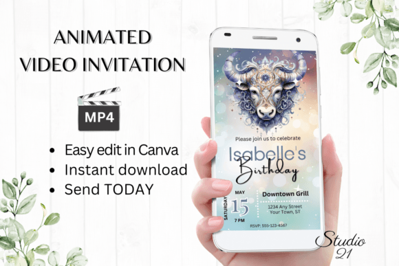 Zodiac Birthday Invitation: Instant, Editable Digital Magic